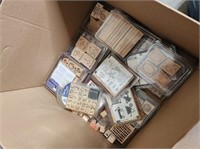 Large Lot of Wooden Craft Or Scrap Booking Stamps