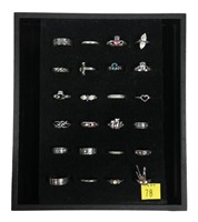 x24- Sterling silver rings, including claddagh and