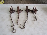 4-Victor #2 Coil Spring Traps