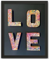 E.M. Zax- 3D 1/1 unique wall sculpture "Love"