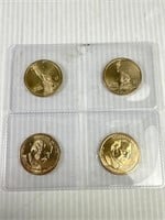 2 Presidential 1 Dollar Coins & 2 American Innovat