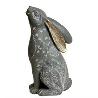 (3) NEW 11.5 in. Resin Carved Rabbits