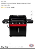 NEW char-Broil Char-Broil Gas2Coal 4-Burner LP