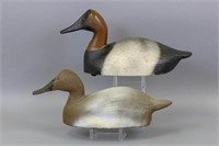 John Beverly Pair of Canvasback Duck Decoys, New