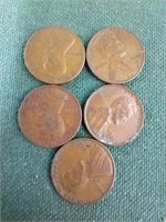 1951 D, 1952 D, 1953 D, 1954 D and 1956 D wheat