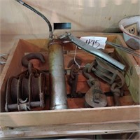 Grease gun, Pulleys, Fruit Crate