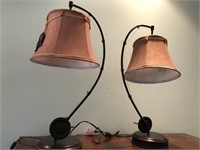Pair of metal fishing reel lamps