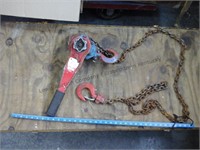 1 1/2 racheting chain hoist
