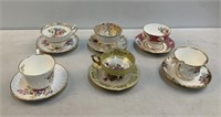 Ceramic Tea Cups and Saucers, Mixed