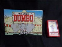 Vintage 1941 Dumbo Book and 1975 Mickey Mouse Toy
