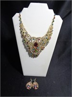 Costume Jewelry Necklace & Earring Set #1