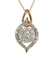 10kt Rose Gold Brilliant 1/2 ct Diamond Necklace