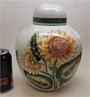 Vintage Chinese Sunflower Ginger Jar