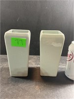 Pair matching celadon vases