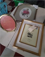 3 picture frames never used orig packing 1 brass