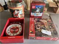 COCA COLA CLOCK PUZZLE AND TOWN SQUARE