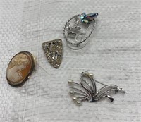925  silver vintage brooches