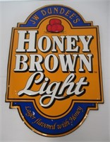 Honey Brown Light Beer Sign.