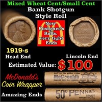 Lincoln Wheat Cent 1c Mixed Roll Orig Brandt McDon