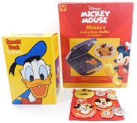* Mickey Mouse Waffle Maker, Donald Duck Tankard