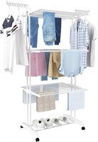 Clothes Drying Rack,4-Tier Foldable Clothes Hanger