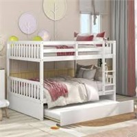 Full Over Full Bunk Bed W/ Trundle, Convertible To