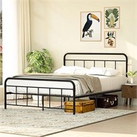 Metal Queen Size Bed Frame With Headboard And