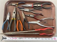 Needle nose and other pliers lot