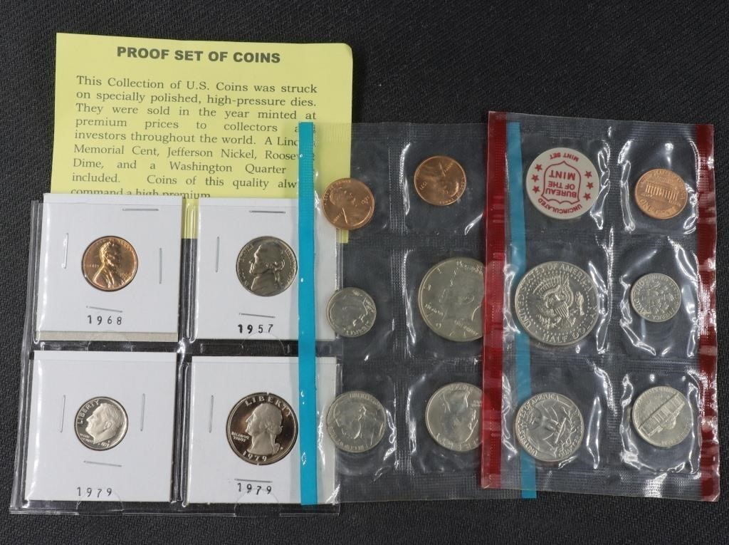 1971 Uncirculated Proof Set & 4 Old Proof Coins