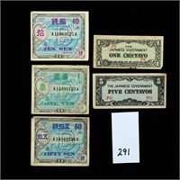Lot of Occupational WWII Currency