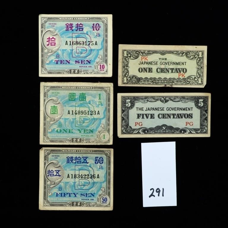 Lot of Occupational WWII Currency