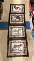 Set of four complementary animal prints each