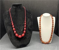 (AY) Amber Beaded Necklaces