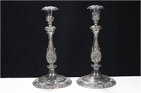 SILVER PLATE CANDLE STICKS