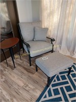 Patio Chair with Footstool and End Table
