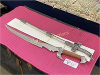 SCIMITAR SWORDS WITH WOODEN HANDLE