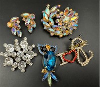 Vintage rhinestone jewelry lot