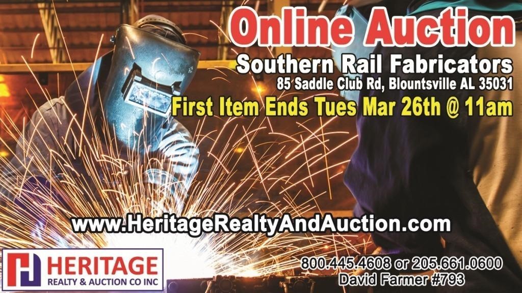 Southern Rail Fabricators, ends 03/26