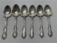 Six Sterling Silver Spoons