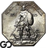 1925 Norse Medal, Thick Near Gem Bid: 420 ** Nice!