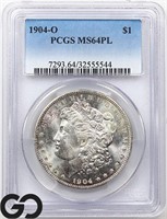 1904-O Morgan Silver Dollar PCGS MS64PL Guide: 225