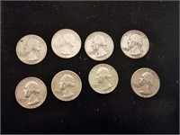 1964 silver quarters (8)