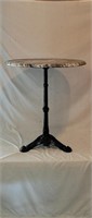 Cast Iron Marble Top Bistro Table