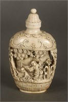 Chinese Ivory Snuff Bottle and Stopper,
