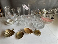 Brass Ring Tray, Vases, Candy Dishes,