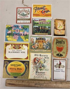 (11)WHISKEY & WINE LABELS-ASSORTED