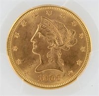 1906-D Gold Eagle PCGS MS64 $10 Liberty Head