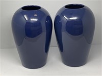 Navy Haeger Ceramic Vases