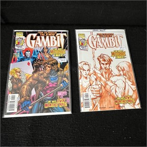 Gambit 1 2 comic Variant Lot w/Sketch Cover