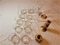 Gold Accent Drink Glasses & Decor